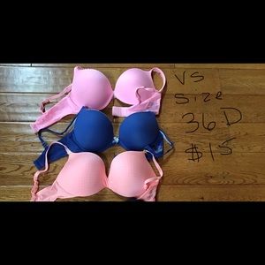 3 padded bras